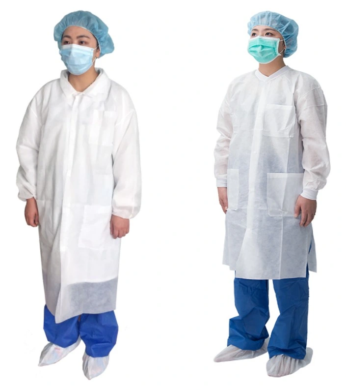 Medical Disposable Operation Non Woven Lab Visitor Gown Coat