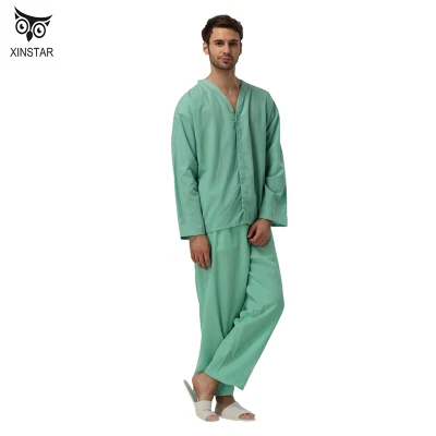 Pyjama patient 100 % polyester imprimé de vêtements de nuit confortables