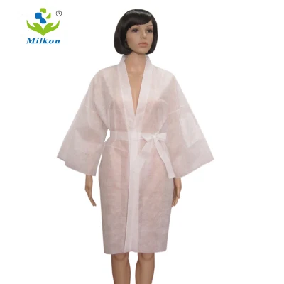 Pyjamas jetables non tissés de costume de sauna de kimono pour le massage de salon de beauté